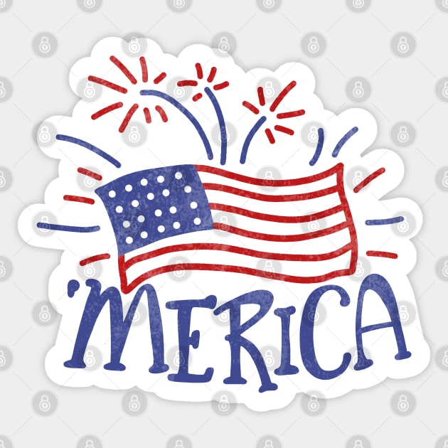 4th of July - Independence Day Sticker by valentinahramov